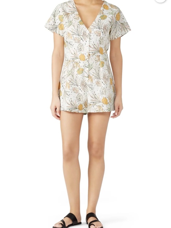 MINKPINK Pants - MINKPINK Tropical Floral Romper | Rent the Runway | Size Petite Friendly